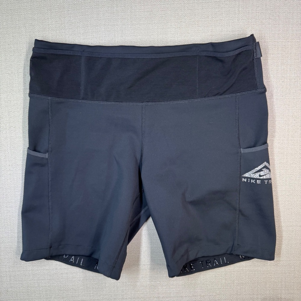 Nike Womens Trail Epic Luxe Dri-FIT Running Shorts Black Size Large